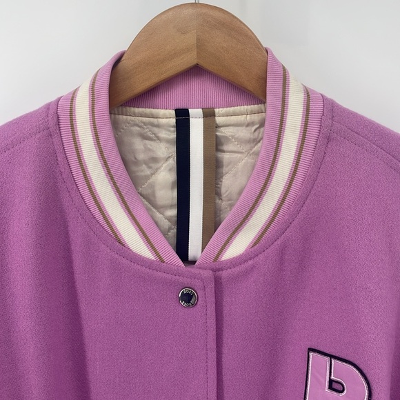 Hugo Boss Letterman Jacket in Pink 14 A13 - Picture 7 of 7
